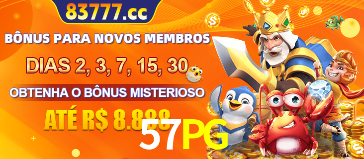 Anúncio dos benefícios para Membro VIP Sênior na plataforma 57PG, incluindo bônus promocionais, semanais e mensais, ilustrado com o personagem Fortune Tiger.